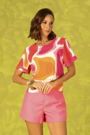 Conjunto Laura Estampado Rosa