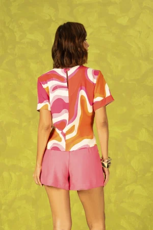 Conjunto Laura Estampado Rosa
