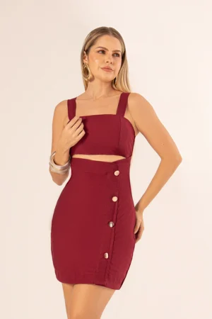 Vestido Helena Bordô