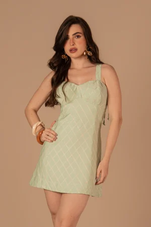Vestido Thayná Verde Menta