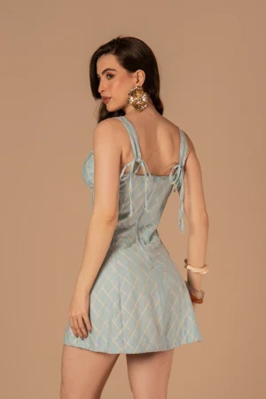 Vestido Thayná Azul Celeste